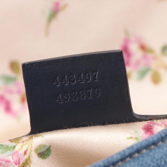 Gucci Limited Edition Japan Quilted Denim Pearly GG Marmont Bag - Picture 7 of 8